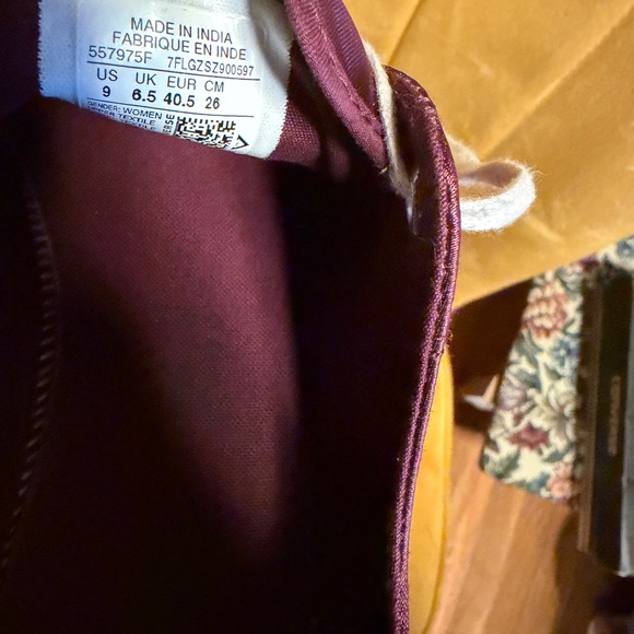 Burgundy Low-Top Satin Sneakers - Picture 4 of 4